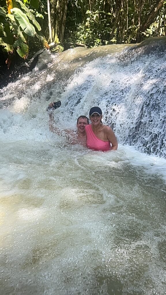 Ashley Belanger at YS Falls in Jamaica