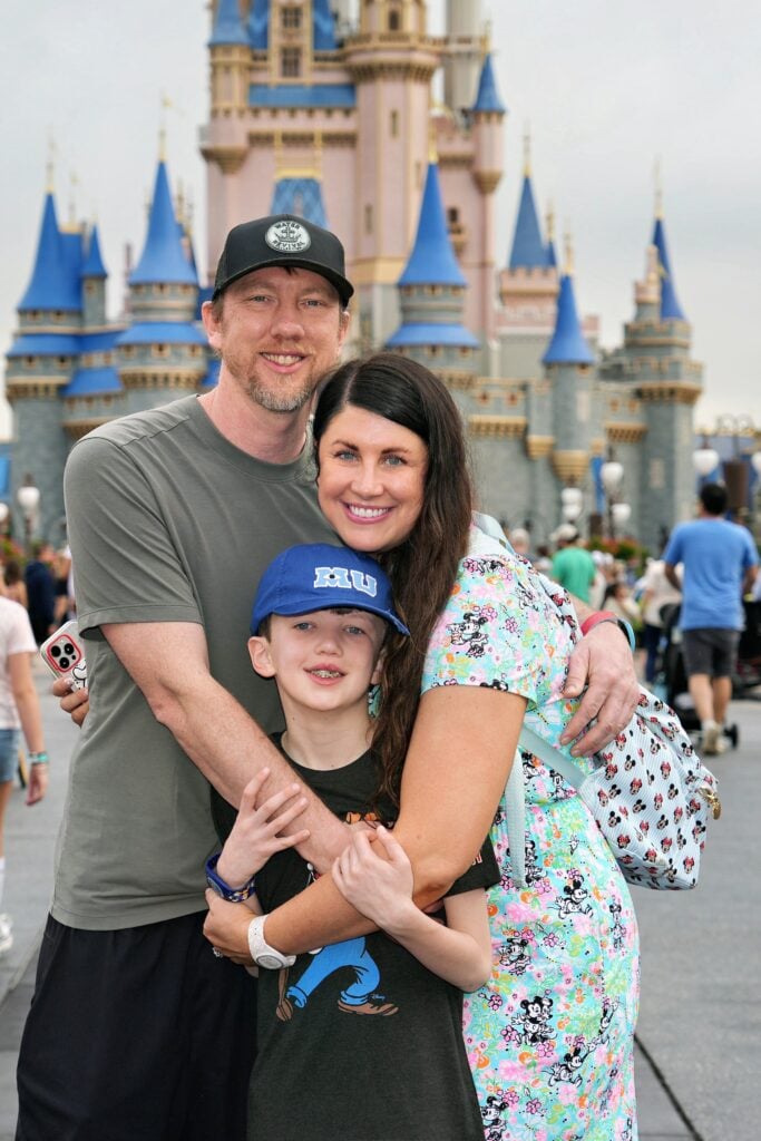 Kayla Zimmerman in front of Cinderella Castle at Walt Disney World
